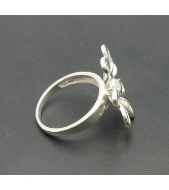 R000690 Stylish Sterling Silver Ring Flower 925 Hallmarked Solid Perfect Quality