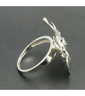 R000431 Handmade Sterling Silver Women's Ring Solid 925 Flower Perfect Quality Empress