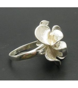 R000677 Stylish Sterling Silver Women's Ring Solid 925 Flower Handmade Empress