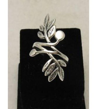 R000179 Long Handmade Sterling Silver Floral Ring Solid 925 Perfect Quality Nickel Free