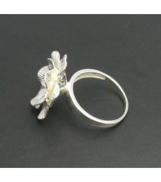 R000606 Stylish Sterling Silver Ring Genuine Stamped Solid 925 Flower Handmade Empress