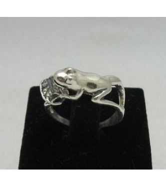 R000212 Genuine Sterling Silver Ring Frog Solid Hallmarked 925 Handmade Nickel Free