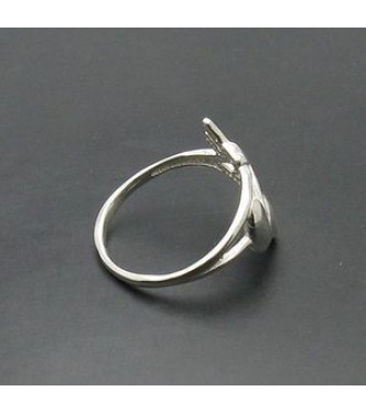 R000089 Stylish Genuine Sterling Silver Ring Hallmarked Solid 925 Heart Handmade