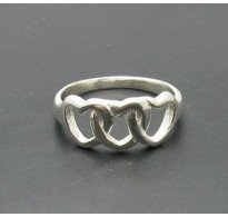 R000173 Sterling Silver Ring Stylish Genuine Solid 925 Hearts Perfect Quality Empress