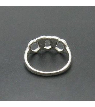 R000173 Sterling Silver Ring Stylish Genuine Solid 925 Hearts Perfect Quality Empress