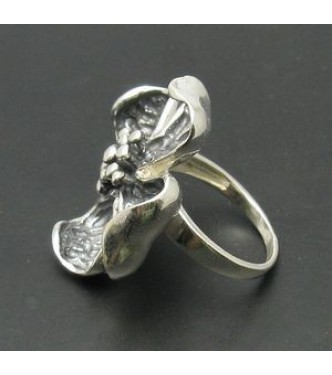 R000685 Genuine Sterling Silver Women's Ring Solid 925 Flower Perfect Quality Empress