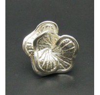 R000704 Sterling Silver Ring Huge Flower Genuine 925 Handmade Nickel Free Empress