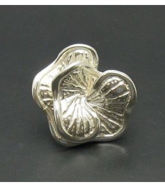 R000704 Sterling Silver Ring Huge Flower Genuine 925 Handmade Nickel Free Empress