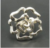 R000324 Stylish Sterling Silver Women's Ring Solid 925 Flower Perfect Quality Empress