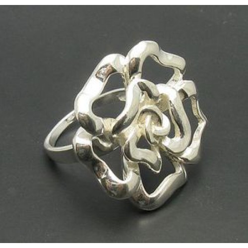Stylish Sterling Silver Women Ring Solid 925 Flower Perfect Quality Empress 