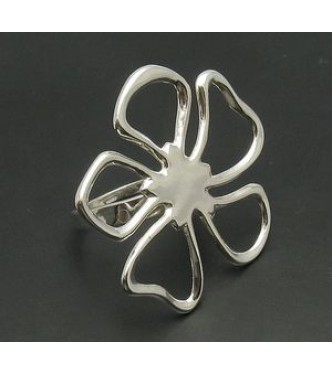 R000554 Genuine Sterling Silver Ring Hallmarked Solid 925 Flower Handmade Empress