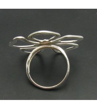 R000554 Genuine Sterling Silver Ring Hallmarked Solid 925 Flower Handmade Empress