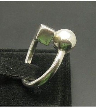 R000096 Sterling Silver Ring Genuine Solid 925 Ball Cube Adjustable New Handmade Empress