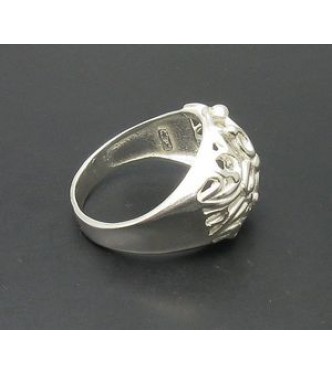 R000304 Stylish Sterling Silver Ring Flowers Genuine Solid 925 Perfect Quality Empress