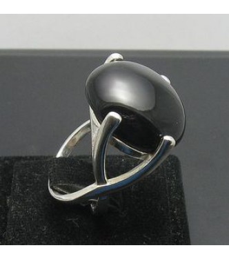 R000557 Sterling Silver Ring Solid 925 Black Onyx Handmade Perfect Quality Empress