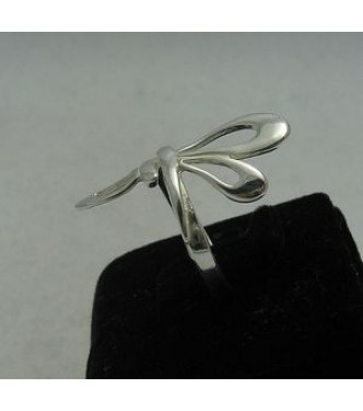R000379 Genuine Stylish Plain Sterling Silver Ring Solid 925 Dragonfly Handmade Empress