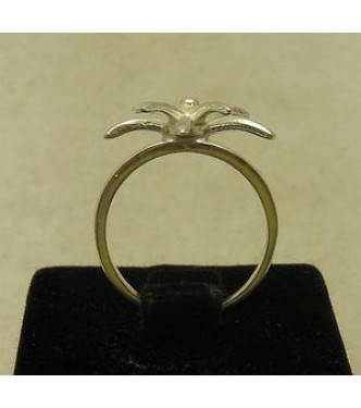 R000876 Stylish Sterling Silver Ring Flower Genuine Solid 925 Handmade Perfect Quality