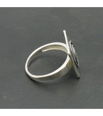 R000694 Plain Genuine Sterling Silver Ring Solid 925 Spiral Handmade Nickel Free