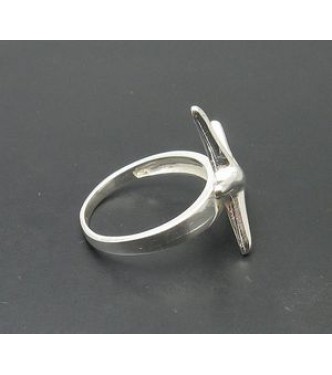 R000624 Stylish Genuine Sterling Silver Ring Hallmarked Solid 925 Sea Star Handmade