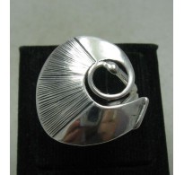 R001199 Sterling Silver Ring Solid Hallmarked 925 Spiral Adjustable Size Handmade