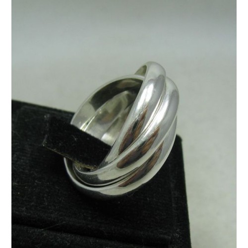 Genuine Stylish Sterling Silver Ring Solid 925 Triple Band 2.5mm Handmade 