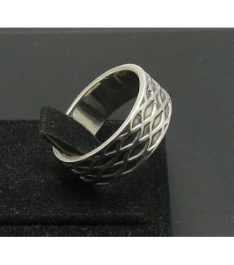 R000198 Stylish Sterling Silver Ring Hallmarked Solid 925 Web Handmade Nickel Free