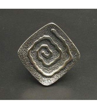 R000769 Genuine Sterling Silver Ring Spiral Solid 925 Adjustable Size Handmade