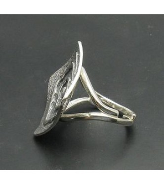 R000769 Genuine Sterling Silver Ring Spiral Solid 925 Adjustable Size Handmade