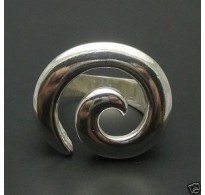 R000403 Genuine Sterling Silver Women's Ring Solid 925 Spiral Circle Handmade Empress