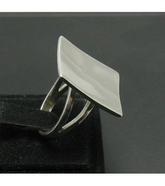 R000076 Plain Genuine Sterling Silver Ring Square Stamped Solid 925 Handmade Nickel Free