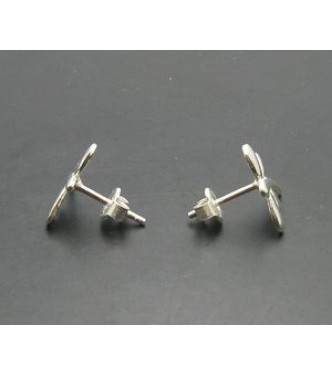 E000154 Sterling Silver Earrings Solid Small Dragonfly 925
