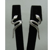 STYLISH STERLING SILVER EARRINGS SNAKES SOLID 925 NEW