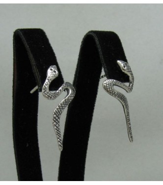 STYLISH STERLING SILVER EARRINGS SNAKES SOLID 925 NEW