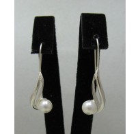 STYLISH STERLING SILVER EARRINGS SOLID 925 6mm PEARLS NEW