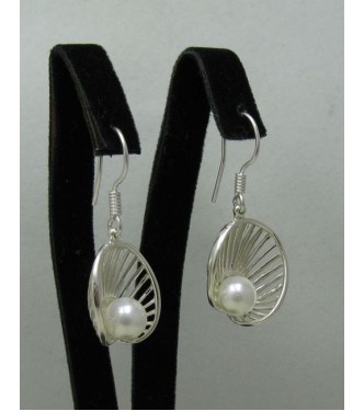 STYLISH STERLING SILVER EARRINGS SOLID 925 8mm PEARLS NEW