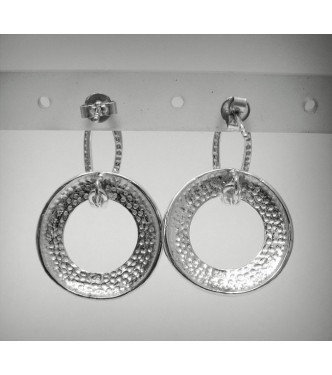 STYLISH STERLING SILVER EARRINGS SOLID 925 CIRCLE NEW E000461 EMPRESS