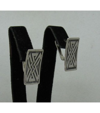 E000169 Sterling Silver Earrings Solid 925 French Clip