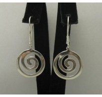 STYLISH STERLING SILVER EARRINGS SOLID 925 SPIRAL NEW