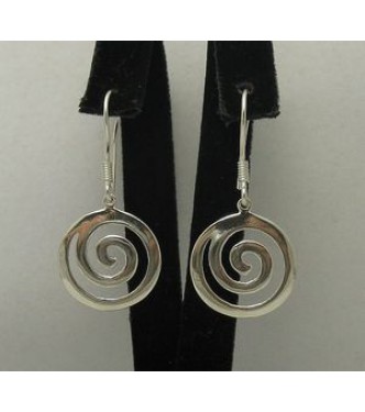 STYLISH STERLING SILVER EARRINGS SOLID 925 SPIRAL NEW