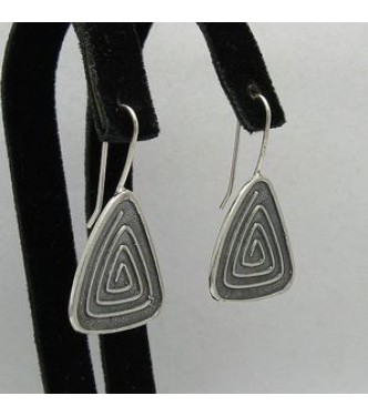 E000328 STYLISH STERLING SILVER EARRINGS SOLID 925 SPIRAL NEW
