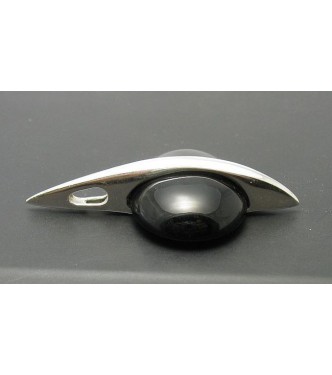 PE000168 Stylish Sterling silver pendant 925 Natural Black Onyx