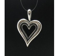 STYLISH STERLING SILVER PENDANT CHARM HEART 925 SOLID