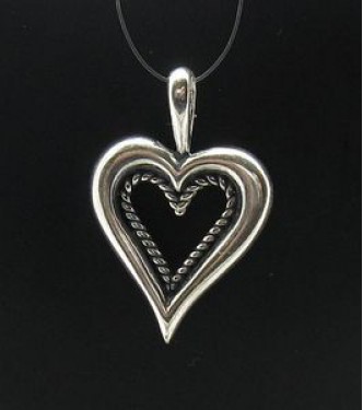 STYLISH STERLING SILVER PENDANT CHARM HEART 925 SOLID