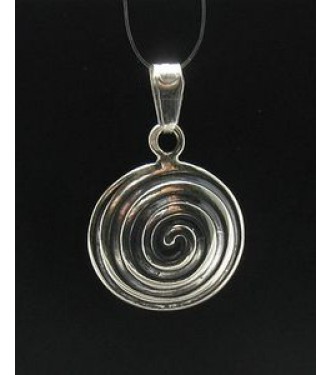 PE000517 Stylish Sterling silver pendant charm spiral 925 solid