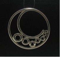 STYLISH STERLING SILVER PENDANT CIRCLE SOLID 925 NEW