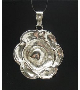 PE000349O STYLISH STERLING SILVER PENDANT FLOWER ONYX SOLID 925