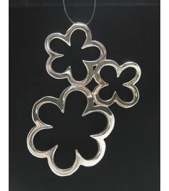 PE000329 Stylish Sterling silver pendant 925 solid Flower perfect quality
