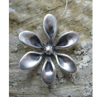 STYLISH STERLING SILVER PENDANT FLOWER SOLID 925 NEW