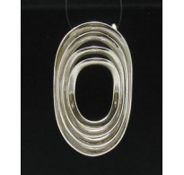 PE000434 Stylish Sterling silver pendant 925 solid Geometric ellipse