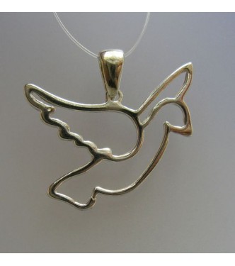 STYLISH STERLING SILVER PENDANT PIGEON BIRD DOVE SOLID 925 NEW